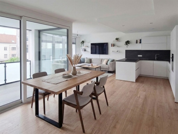 Wohnzimmer (mit KI möbliert)